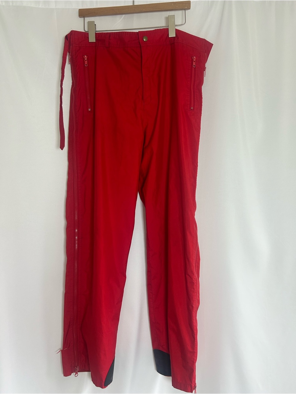 Vintage Men's Red Utility Snow Pants